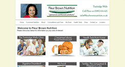 Desktop Screenshot of fleurbrownnutrition.co.uk